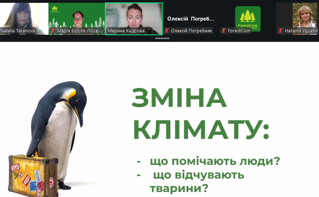 Учасники онлайн-зустрічі під час висвітлення теми вебінару
